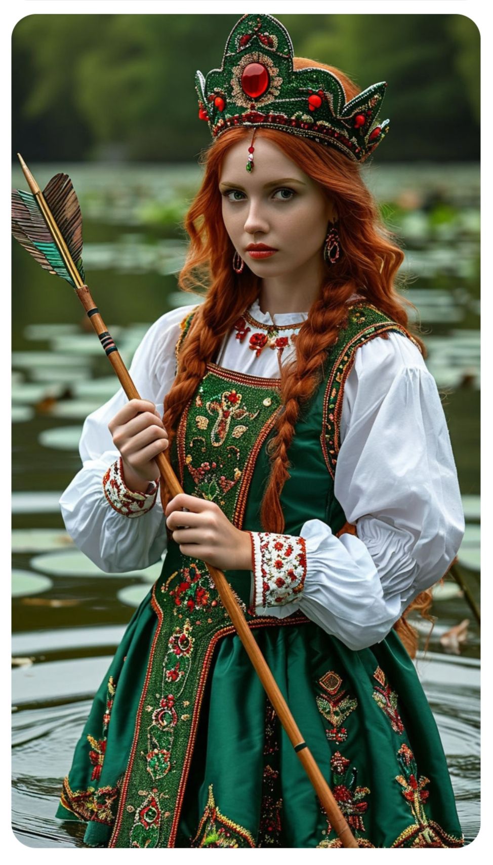 Nude girl Girls in Slavic costumes in Cano